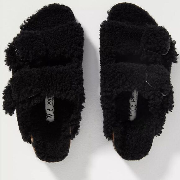 Birkenstock Arizona Teddy Sandals - Picture 1 of 8